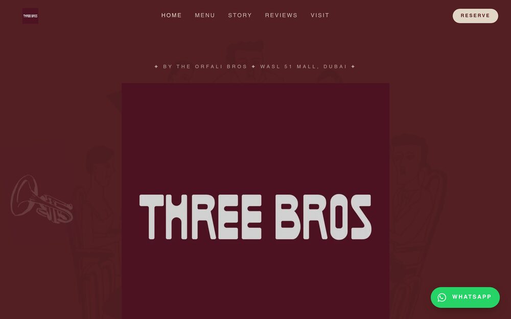 Three Bros project website preview